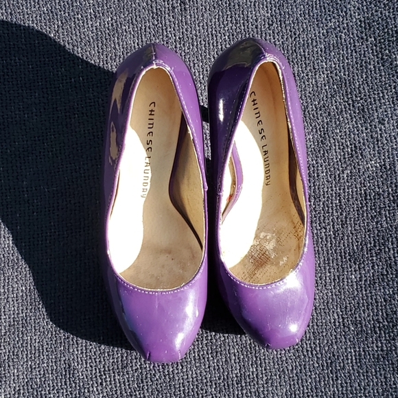 Chinese Laundry purple high heels 6M whistle - Picture 3 of 7